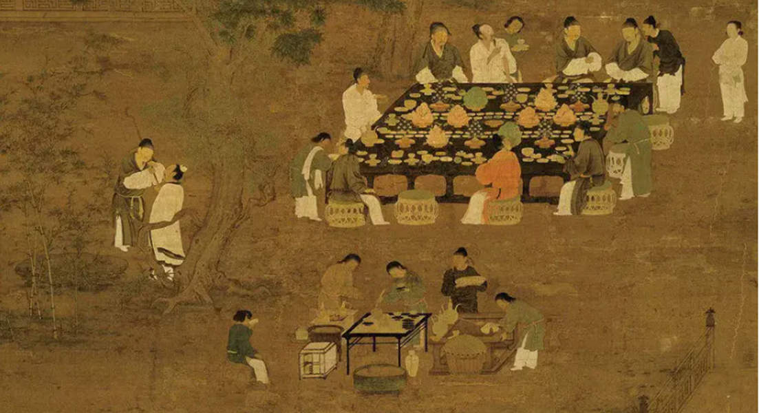 宋人“點(diǎn)茶”時的場景 宋人“點(diǎn)茶”時的場景